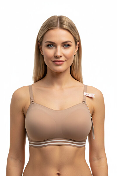 BUTİK1AVM Seamless Wire-Free Invisible Bra Removable Cup Adjustable Strap Non-Marking