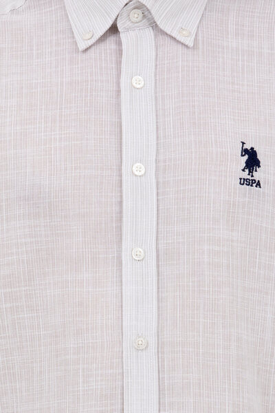 U.S. Polo Assn. Мінімалістична чоловіча сорочка - 3/4 рукав, Regular Fit, повсякденна