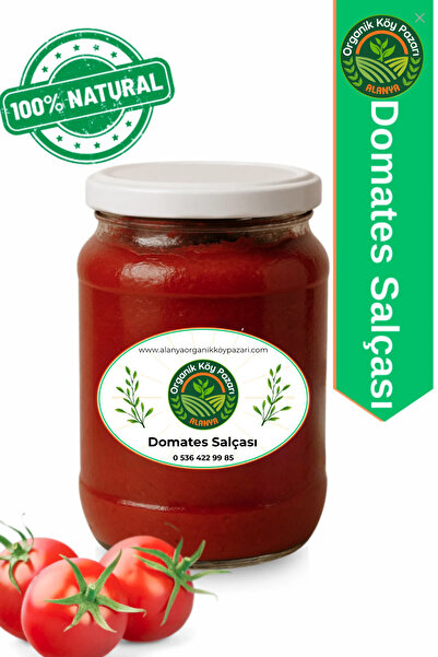 alanya organik köy pazarı %100 Doğal Katkısız Ev Yapımı Domates Salçası – Gel...