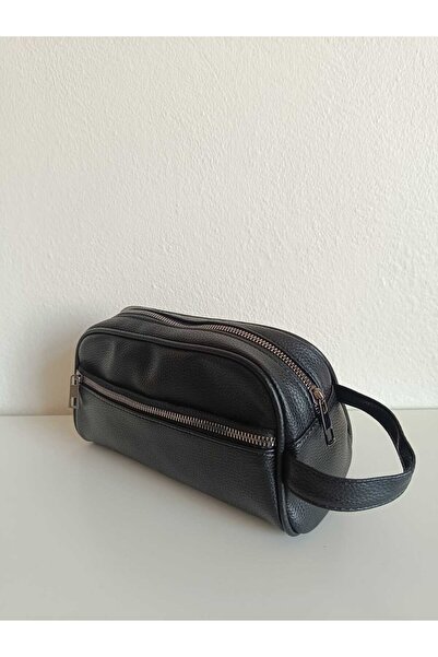 Maykis Leather Look Men's Hand Travel and Shaving Bag