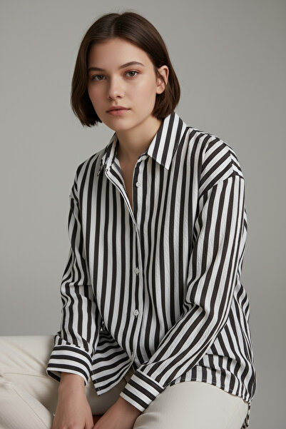 NEWCO STRIPED LONG SHIRT