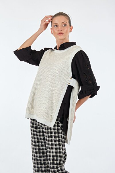 Unique fashion Унікальний оверсайз-жилет середньої довжини для жінок - мінімалістичний стиль