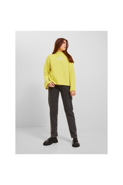 Jack & Jones Jack&jones Balıkçı Yaka Rahat Kesim Limon Kadın Kazak 12240720