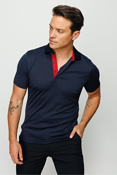 Desen Triko تي شيرت رجالي من Desen بياقة بولو بسيطة - أكمام قصيرة - مريح