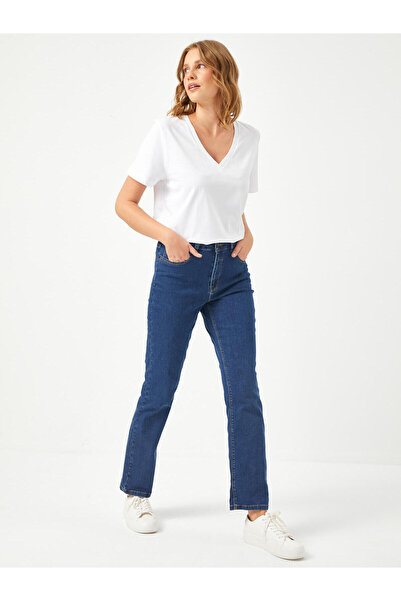 Faik Sönmez B00033 Normal Bel Normal Boy Düz Kesim Jean Indigo