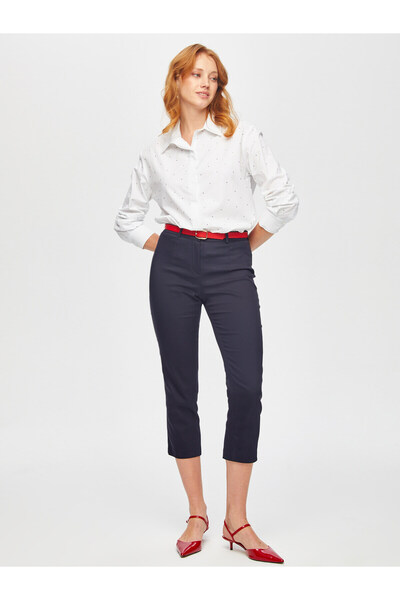 Faik Sönmez Kadın Slim Fit Klasik Capri 25YB00058