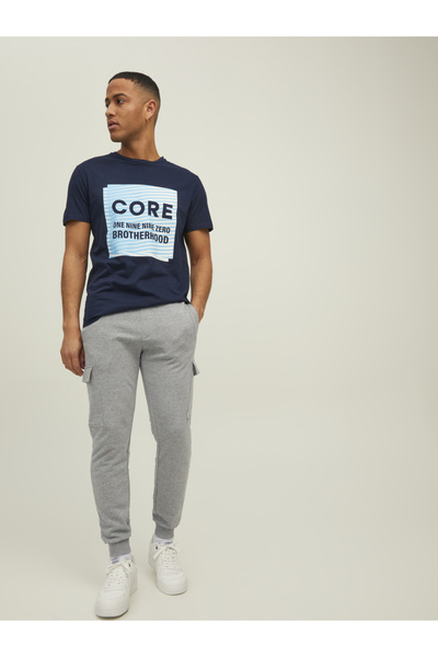 Jack & Jones Светлосив мъжки спортен панталон Regular Fit 12212170_jpstgordon Jjshark Sweat C