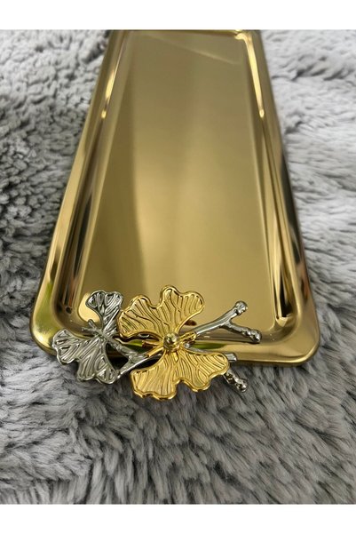 Fabrication Single-Sided Gold 6-Piece Luxury Stainless Steel Butterfly Gold Plated Baton for Serving, Tea, Coffee, Catering