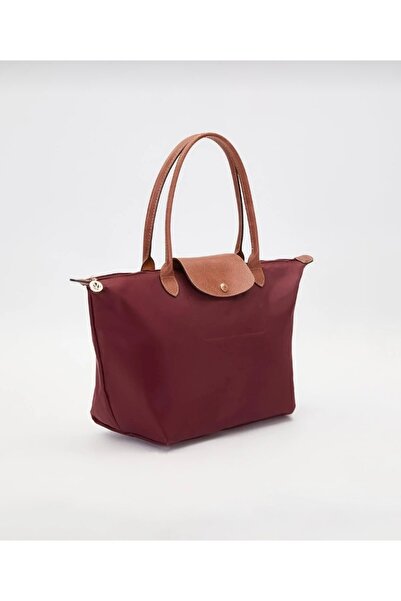 selma demir GEANTĂ SHOPPER DE DOAMNĂ ROȘU CLARET CU MÂNER DUBĂ