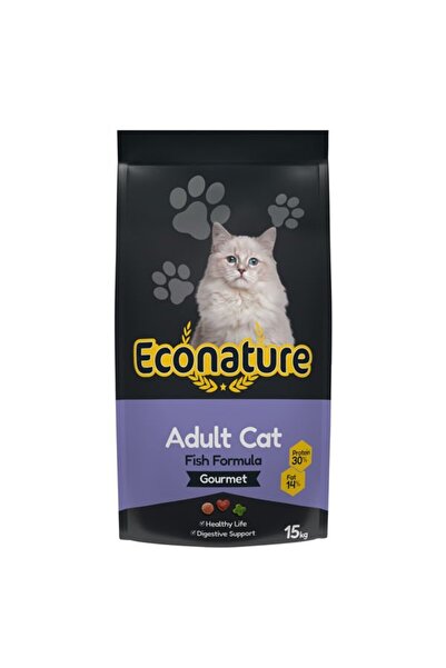 Econature Plus Gurme Balıklı Yetişkin Kedi Maması Yetişkin (1 - 7 Yaş)-15 Kg-...