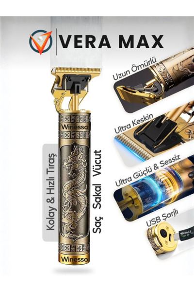 Bluemax Profesyonel Saç Sakal  Vücut Ense Çizim Makinesi Epilasyon Öncesi Bay...