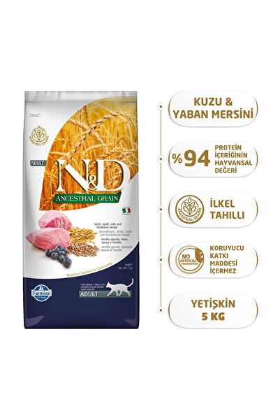 N&D Low Grain Lamb and Blueberry Cat Food 5 kg