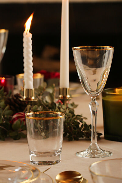 Rakle Pure Gold Gilded Set of 4 Water Glasses 275 Cc