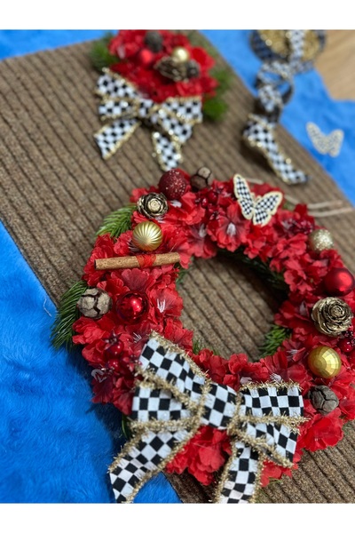 Marrone Red Door Ornament Doormat Set Spring Branches Kokina