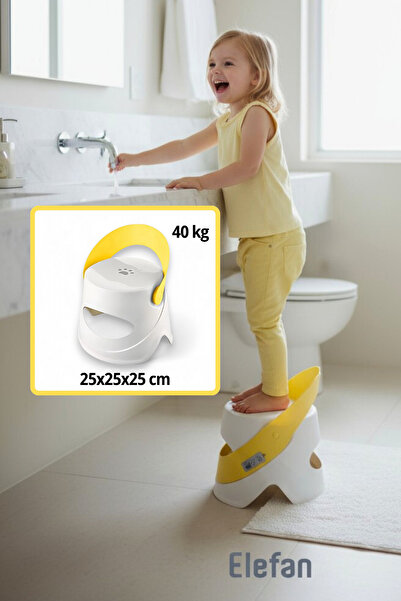 Elefan Plastik Kaydırmaz Çocuk Tabure Ve Sandalyesi - Enjoy Katlanır Pati fig...