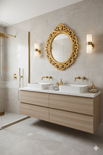 Generic Elegant mirror with a luxurious frame that adds a touch of elegance to the place 72 x 57 cm
