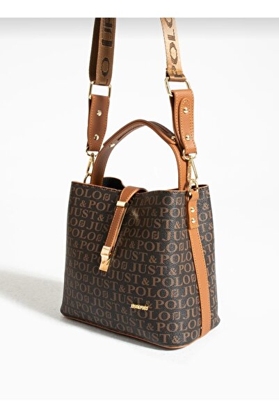 Just Polo حقيبة كتف وحقيبة كروس للنساء من Justpolo مكونة من 3 أقسام