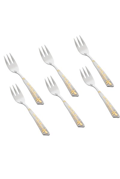 HIC Stainless Steel Cutlery Set Silver With Gold 30 Pieces