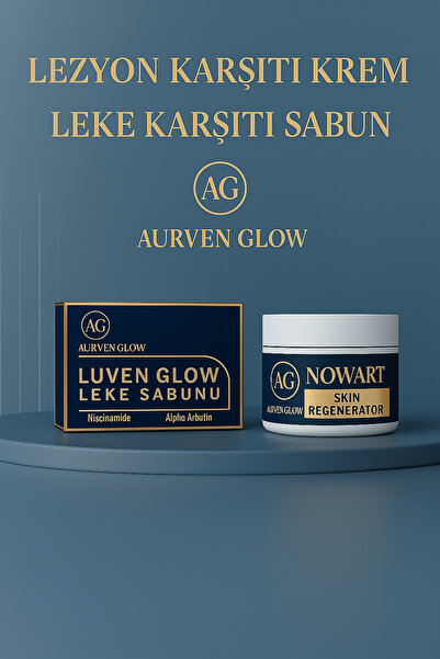 AURVEN GLOW NOWART Et Beni Siğil Bakım Kremi + LUVEN GLOW Leke Karşıtı Sabun