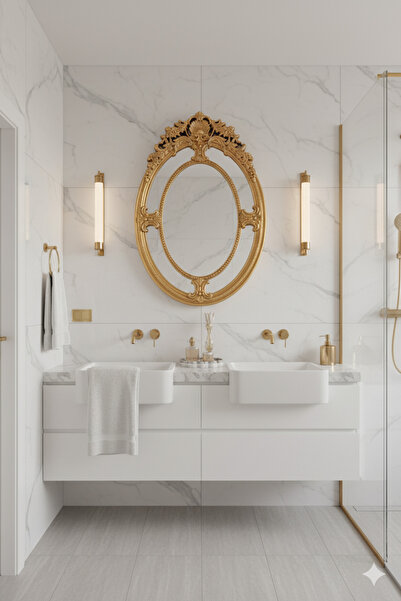 Generic Elegant mirror with a luxurious frame that adds a touch of elegance to the place 72 x 57 cm