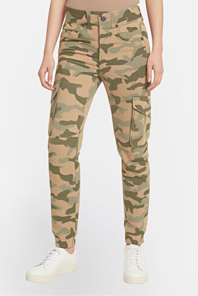 Don't Call Me Jennyfer Women Skinny Fit High Waist Camouflage Cargo Pants, Mu...
