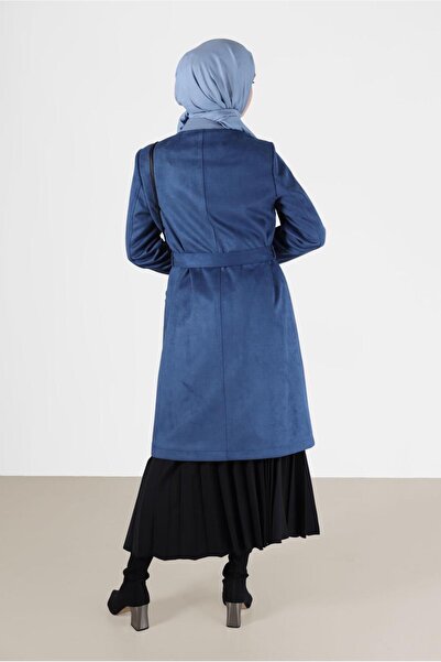 Alvina PÜSKÜLLÜ ZIMBA DETAYLI SÜET TRENÇKOT 10456