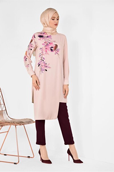 Alvina ΑΣΥΜΜΕΤΡΙΚΗ ΚΟΠΗ ΦΛΟΡΑΛ ΣΧΕΔΙΟ ΤΟΥΝΙΚ 4117