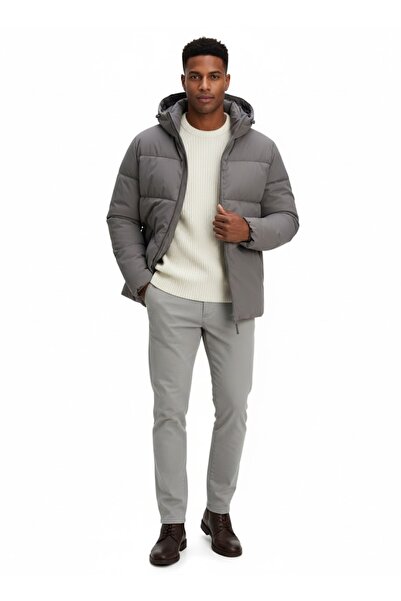 Jack & Jones Ανδρικό παλτό Jjworld Puffer Grey 12259850