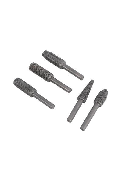 Lawazim Iron File Rotary Set 5 Piece - Burr Bit Tools for Grinding and Carving Metal Wood
