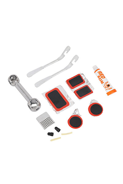 Lawazim Bike Repair Kit 14 Piece - Multi Tool and Patch Set for Tire Puncture and Repairs