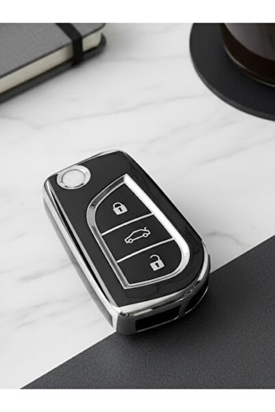 Lanitra غطاء مفتاح نانو بثلاثة أزرار لسيارات تويوتا كورولا وأوريس وياريس وفير...
