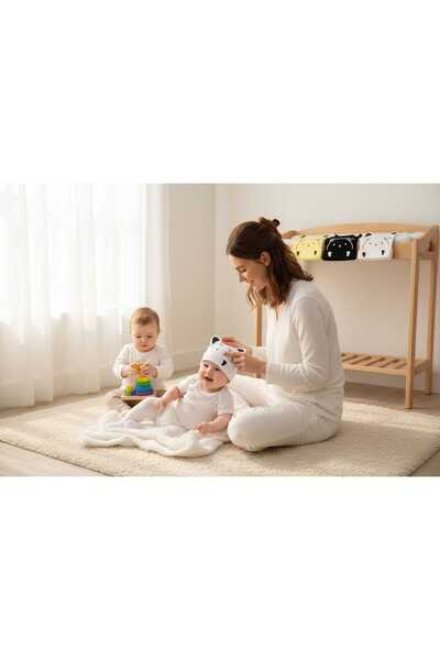 Minitoy Multi-Colored Baby Beanies Pink/White