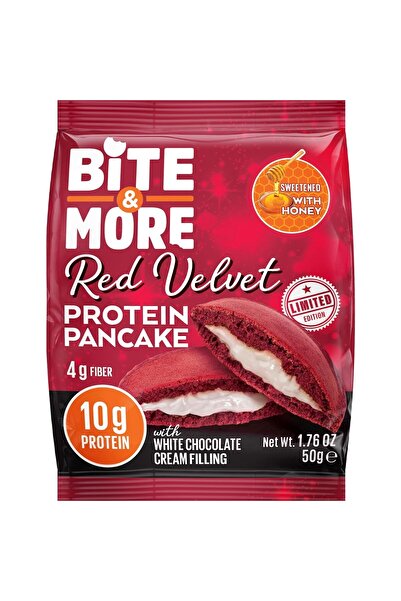 bite & more بايت اند مور - بان كيك بروتين ريد فيلفيت - Red Velvet Protein Pancake 12x50g