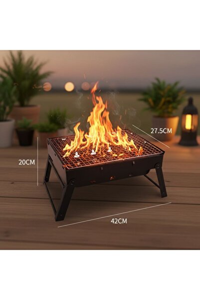 ISO TRADE Gratar portabil de calatorie sau gradina, usor de montat si transpo...