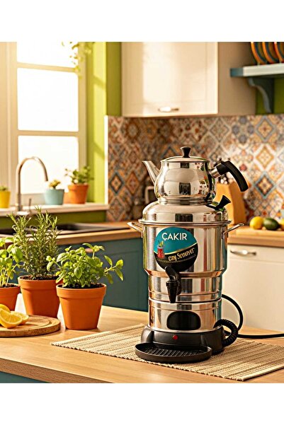 Genel Markalar Seçil 50 Bardak Paslanmaz Çelik Elektrikli Semaver – Termostatlı, Enerji Tasarruflu Çay Kazanı