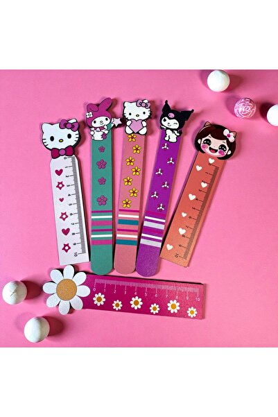 DKY ÇOCUK AHŞAP KİTAP AYRACI VE CETVEL ETKİNLİK 6 LI SET