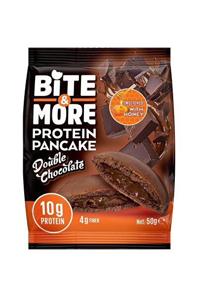 bite & more بايت اند مور فطيرة بروتين الشوكولاتة المزدوجة Double Chocolate flavor Protein Pancake 12x50g