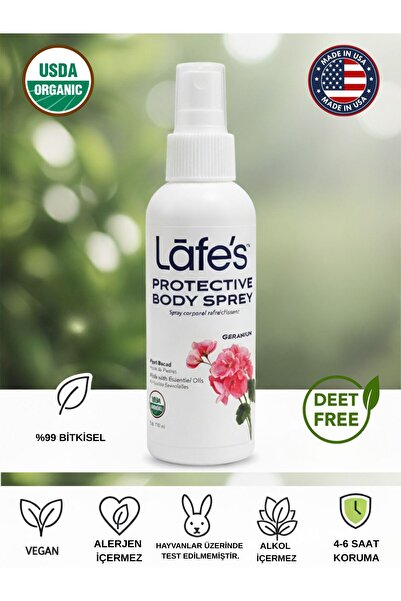 Lafe's Organik Ve Doğal Içerikli Vücut Koruyucu Sprey USDA Sertifkalı 118 ml ...