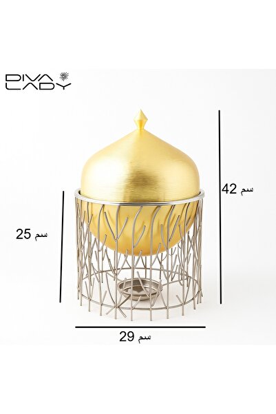 DIVA LADY ✨ Luxurious food warmer with a stunning gold dome design 🍲💛 3-liter capacity