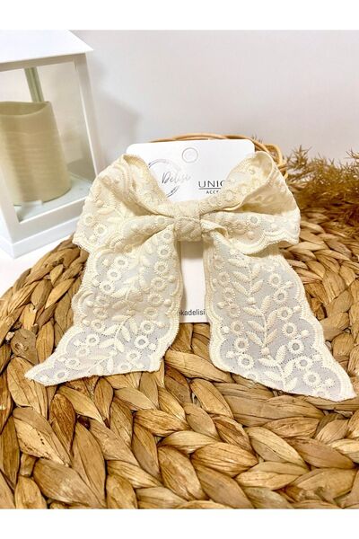 Toka Delisi El Yapımı Fisto Krem Rengi Otomatik Fiyonk Toka, Hand Made Toka, ...