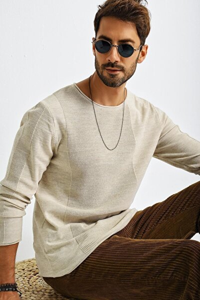 CHUBA Pánský svetr s rolákem a vzorem tenkého sportovního úpletu 21W306