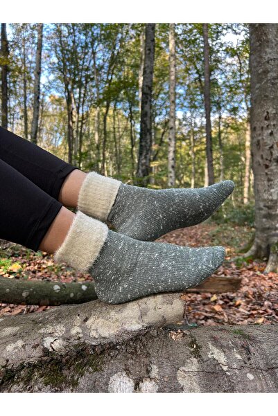 Aslan YUMOŞ LASTİKLİ NOPE KADIN BOT ÇORAP - DİKİŞSİZ