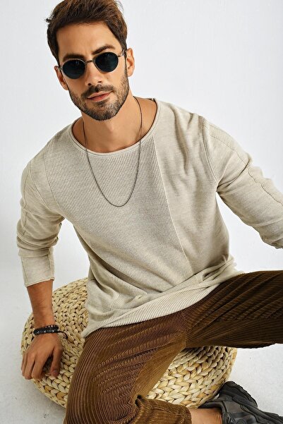 CHUBA Pánský svetr s rolákem a vzorem tenkého sportovního úpletu 21W306