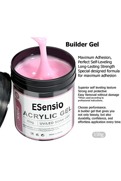 ESensio 150 ml Elite Light Nude UV Nail Gel – UV Nail Gel Finish Glossy, Nude