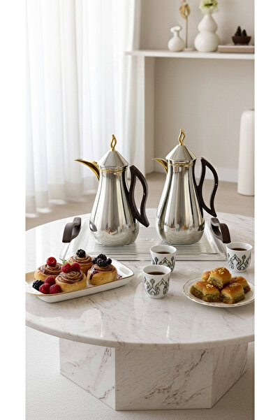 Generic Coffee and tea thermos set with an elegant and practical serving tray.