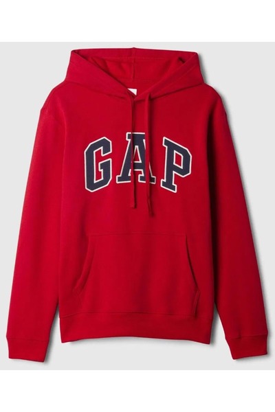 GAP V-Heritage Logo Snl 674148 Men's Hooded Sweatshirt Red
