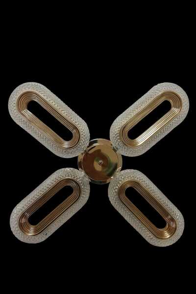 Marsel Lighting SERRA 4LÜ GOLD plafonyer avize 3 renk led ısıklı salon oturma odası avize