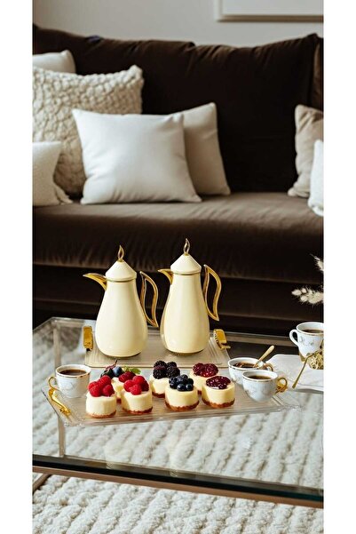 Generic Coffee and tea thermos set with an elegant and practical serving tray.