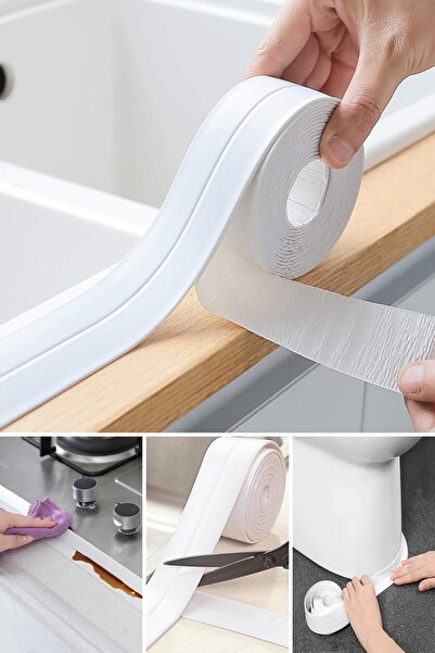 Nandy Home Aveo 1 Adet 3,2 Mt x 3,8 cm Su Sızdırmaz Lavabo Küvet Tezgah Kenar...