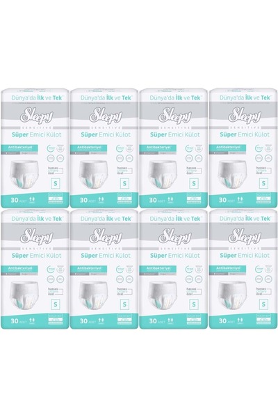 Sleepy Hasta Bezi Yetişkin Emici Külot S - Küçük - Small 240 Adet (8PK*30)